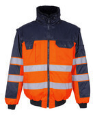 00920-660-141 Pilotenjas - hi-vis oranje/marine