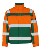 07109-860-1403 Veste - Hi-vis orange/Vert bouteille