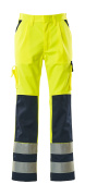 07179-470-171 Broek met kniezakken - hi-vis geel/marine