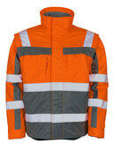 09335-880-14888 Winterjas - hi-vis oranje/antraciet