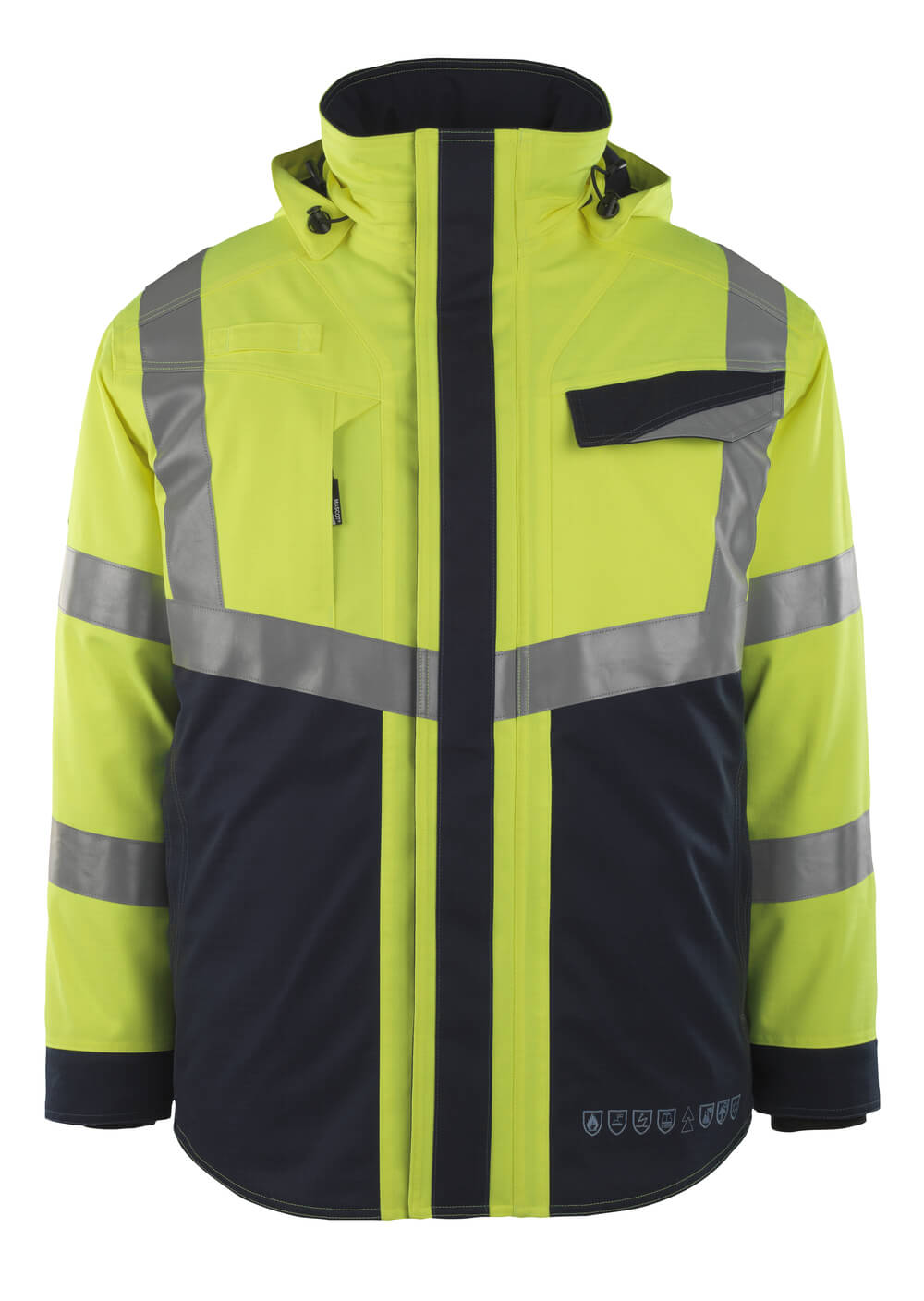 13830-217-17010 Winterjas - hi-vis geel/donkermarine
