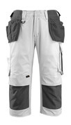 14349-442-0618 Driekwart broek met spijkerzakken - wit/donkerantraciet