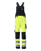 15569-860-17010 Amerikaanse overall met kniezakken - hi-vis geel/donkermarine
