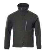 17105-309-3309 Veste tricot zippé - vert foncé