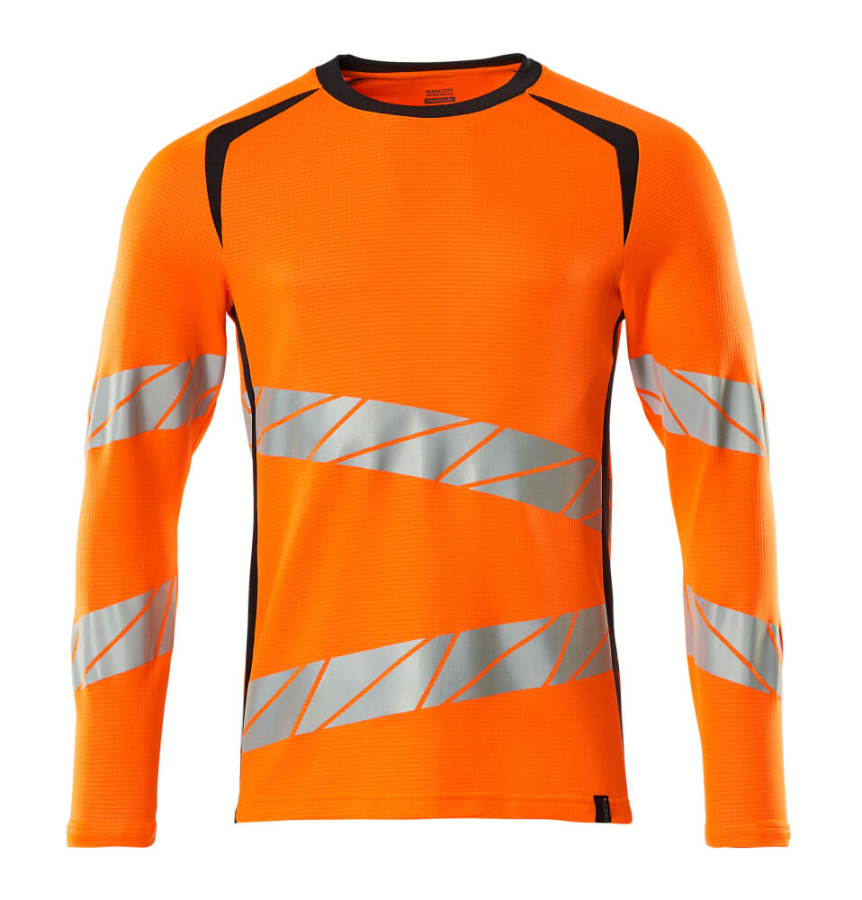 19081-771-14010 T-shirt, met lange mouwen - hi-vis oranje/donkermarine