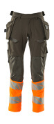 19131-711-01014 Pantalon avec poches flottantes - Marine foncé/Hi-vis orange