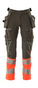 19131-711-01014 Pantalon avec poches flottantes - Marine foncé/Hi-vis orange
