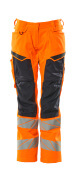 19578-236-14010 Pantalon avec poches genouillères - Hi-vis Orange/Marine foncé