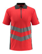 50130-933-22218 Poloshirt - hi-vis rood/donkerantraciet